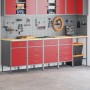 Set de Gabinete de Trabajo y Mesa de Esquina de 5 Piezas Rojo de Madera Ingenierizada by , Work tables - Ref: Foro24-3321395,...