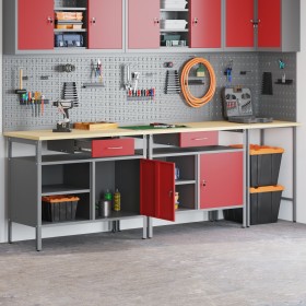 Set de Banco de Trabajo de 3 Piezas Acero Negro de , Mesas de trabajo - Ref: Foro24-3321397, Precio: 423,06 €, Descuento: %