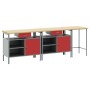 Set de Banco de Trabajo de 3 Piezas Acero Negro de , Mesas de trabajo - Ref: Foro24-3321397, Precio: 431,56 €, Descuento: %