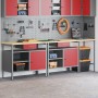 Set de Banco de Trabajo de 3 Piezas Acero Negro de , Mesas de trabajo - Ref: Foro24-3321397, Precio: 431,56 €, Descuento: %