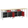 Set de Banco de Trabajo de 3 Piezas Acero Negro de , Mesas de trabajo - Ref: Foro24-3321397, Precio: 431,56 €, Descuento: %