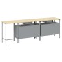 Set de Banco de Trabajo de 3 Piezas Acero Negro de , Mesas de trabajo - Ref: Foro24-3321397, Precio: 431,56 €, Descuento: %