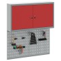Conjunto de Gabinete de Herramientas y Panel Perforado de 3 Piezas Montado en la Pared Rojo de Metal by , Tool Organization a...