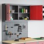 Conjunto de Gabinete de Herramientas y Panel Perforado de 3 Piezas Montado en la Pared Rojo de Metal by , Tool Organization a...