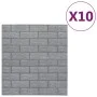 Self-adhesive wallpaper 3D bricks 10 units anthracite by vidaXL, Painted paper - Ref: Foro24-150721, Price: 42,40 €, Discount: %
