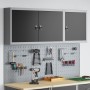 Set de Armario de Herramientas y Panel de Clavos de 5 Piezas Montado en la Pared Negro Metal by , Tool Organization and Stora...