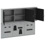 Set de Armario de Herramientas y Panel de Clavos de 5 Piezas Montado en la Pared Negro Metal by , Tool Organization and Stora...