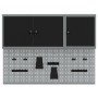 Set de Armario de Herramientas y Panel de Clavos de 5 Piezas Montado en la Pared Negro Metal by , Tool Organization and Stora...