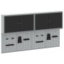 Conjunto de gabinete de herramientas y panel perforado de 6 piezas montado en la pared de en metal negro von , Werkzeugorgani...