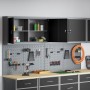 Conjunto de gabinete de herramientas y panel perforado de 6 piezas montado en la pared de en metal negro von , Werkzeugorgani...