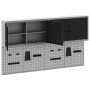 Conjunto de gabinete de herramientas y panel perforado de 6 piezas montado en la pared de en metal negro von , Werkzeugorgani...