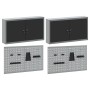 Conjunto de gabinete de herramientas y panel perforado de 6 piezas montado en la pared de en metal negro von , Werkzeugorgani...