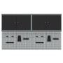 Conjunto de gabinete de herramientas y panel perforado de 6 piezas montado en la pared de en metal negro von , Werkzeugorgani...