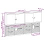 Conjunto de gabinete de herramientas y panel perforado de 6 piezas montado en la pared de en metal negro von , Werkzeugorgani...