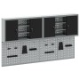 Set de gabinete de herramientas y panel perforado de 4 piezas montado en la pared, metal negro von , Werkzeugorganisation und...