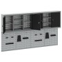 Set de gabinete de herramientas y panel perforado de 4 piezas montado en la pared, metal negro von , Werkzeugorganisation und...