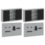 Set de gabinete de herramientas y panel perforado de 4 piezas montado en la pared, metal negro von , Werkzeugorganisation und...