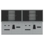Set de gabinete de herramientas y panel perforado de 4 piezas montado en la pared, metal negro von , Werkzeugorganisation und...