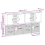 Set de gabinete de herramientas y panel perforado de 4 piezas montado en la pared, metal negro von , Werkzeugorganisation und...