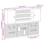 Conjunto de Gabinete de Herramientas y Panel de Perforaciones de 6 Piezas de Montado en la Pared Negro Metal von , Werkzeugor...