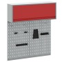 Conjunto de Gabinete de Herramientas y Tablero de Clavijas de 3 Piezas Montado en la Pared Rojo de Metal by , Tool Organizati...