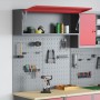 Conjunto de Gabinete de Herramientas y Tablero de Clavijas de 3 Piezas Montado en la Pared Rojo de Metal by , Tool Organizati...