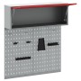 Conjunto de Gabinete de Herramientas y Tablero de Clavijas de 3 Piezas Montado en la Pared Rojo de Metal by , Tool Organizati...