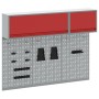 Conjunto de gabinete de herramientas y panel perforado de 5 piezas montado en la pared de Rojo Metal by , Tool Organization a...