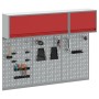 Conjunto de gabinete de herramientas y panel perforado de 5 piezas montado en la pared de Rojo Metal by , Tool Organization a...
