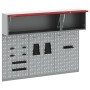 Conjunto de gabinete de herramientas y panel perforado de 5 piezas montado en la pared de Rojo Metal by , Tool Organization a...