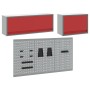 Conjunto de gabinete de herramientas y panel perforado de 5 piezas montado en la pared de Rojo Metal by , Tool Organization a...
