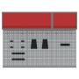 Conjunto de gabinete de herramientas y panel perforado de 5 piezas montado en la pared de Rojo Metal by , Tool Organization a...