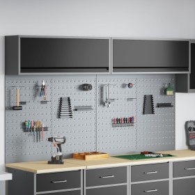 Juego de Gabinete y Panel de Herramientas de 6 Piezas Montado en la Pared de Metal Negro by , Tool Organization and Storage -...