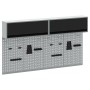 Juego de Gabinete y Panel de Herramientas de 6 Piezas Montado en la Pared de Metal Negro de , Organización y almacenamiento d...