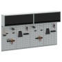Juego de Gabinete y Panel de Herramientas de 6 Piezas Montado en la Pared de Metal Negro de , Organización y almacenamiento d...