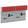 Conjunto de gabinete y panel de herramientas de 6 piezas Wall Mounted rojo metálico von , Werkzeugorganisation und -lagerung ...
