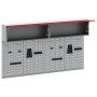 Conjunto de gabinete y panel de herramientas de 6 piezas Wall Mounted rojo metálico von , Werkzeugorganisation und -lagerung ...