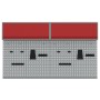 Conjunto de gabinete y panel de herramientas de 6 piezas Wall Mounted rojo metálico von , Werkzeugorganisation und -lagerung ...