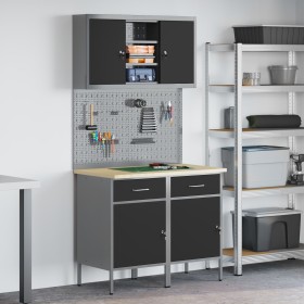 Set de Gabinetes de Trabajo Set de 5 Negro Acero Estándar de , Mesas de trabajo - Ref: Foro24-3321418, Precio: 379,31 €, Desc...