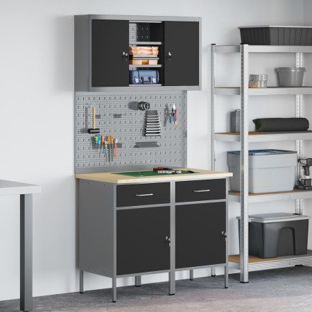 Set de Gabinetes de Trabajo Set de 5 Negro Acero Estándar by , Work tables - Ref: Foro24-3321418, Price: 433,63 €, Discount: %