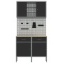 Set de Gabinetes de Trabajo Set de 5 Negro Acero Estándar by , Work tables - Ref: Foro24-3321418, Price: 433,63 €, Discount: %