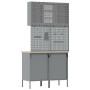 Set de Gabinetes de Trabajo Set de 5 Negro Acero Estándar by , Work tables - Ref: Foro24-3321418, Price: 433,63 €, Discount: %