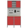 Juego de Banco de Trabajo de 6 Piezas de Acero Rojo de , Mesas de trabajo - Ref: Foro24-3321419, Precio: 416,92 €, Descuento: %