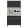 Set de Gabinete de Trabajo Set de 4 Negro Acero Grande de , Mesas de trabajo - Ref: Foro24-3321420, Precio: 409,75 €, Descuen...