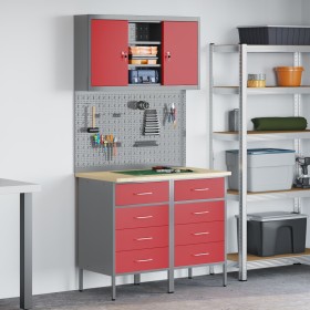 Conjunto de Banco de Trabajo de 5 Piezas Rojo Acero by , Work tables - Ref: Foro24-3321423, Price: 409,06 €, Discount: %
