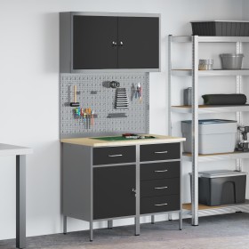 Set de Gabinete de Trabajo Set de 4 Negro Acero Mediano de , Mesas de trabajo - Ref: Foro24-3321424, Precio: 393,10 €, Descue...