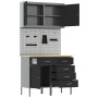 Set de Gabinete de Trabajo Set de 4 Negro Acero Mediano de , Mesas de trabajo - Ref: Foro24-3321424, Precio: 416,91 €, Descue...