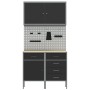 Set de Gabinete de Trabajo Set de 4 Negro Acero Mediano de , Mesas de trabajo - Ref: Foro24-3321424, Precio: 416,91 €, Descue...