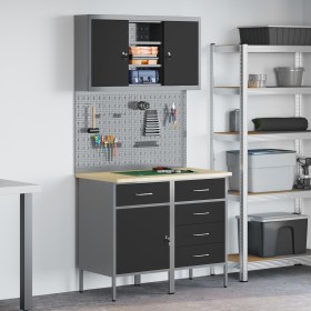 Juego de Banco de Trabajo de 5 Piezas de Acero Negro by , Work tables - Ref: Foro24-3321426, Price: 415,66 €, Discount: %