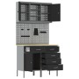 Juego de Banco de Trabajo de 5 Piezas de Acero Negro de , Mesas de trabajo - Ref: Foro24-3321426, Precio: 431,78 €, Descuento: %